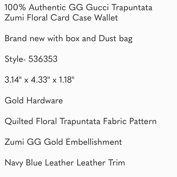 Gucci GG Trapuntata Zumi Floral Wallet - Picture 16 of 16